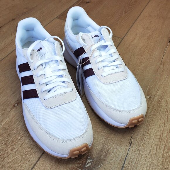 Adidas Run 70s Running Shoes Mens 9.5 White Maroon Sneakers Train Gym IG1182 NEW main image 9